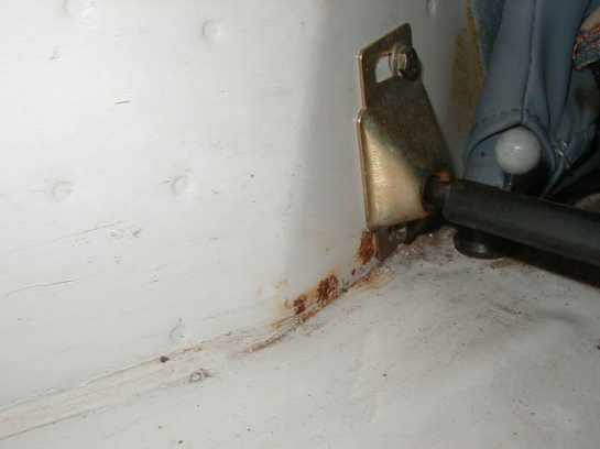 Picture 1 Beginning rust over the bump stop