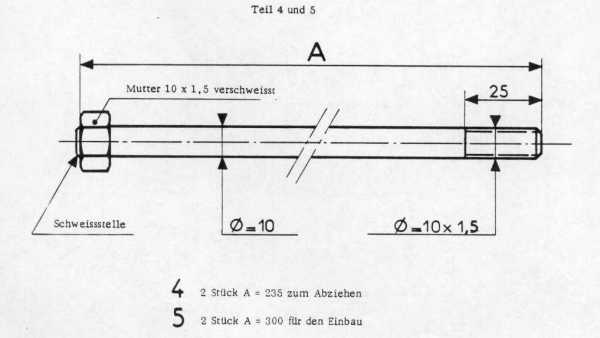 Teil 4 und 5 Spannstange